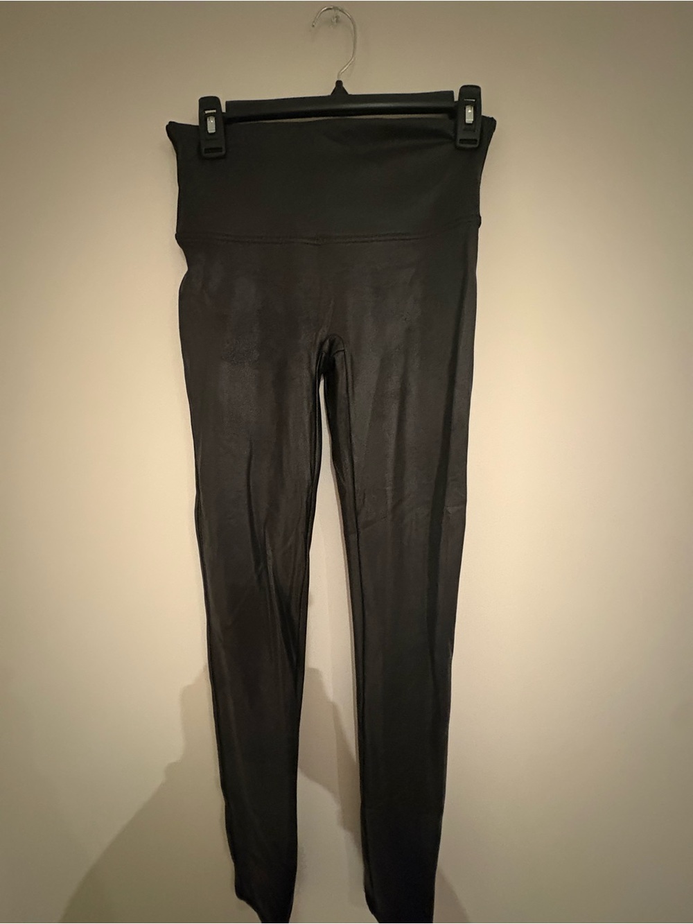 NWOT SPANX Pleather Black Shaping Leggings